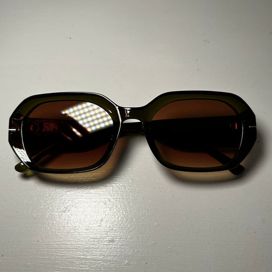 Oval Green Sunglasses
