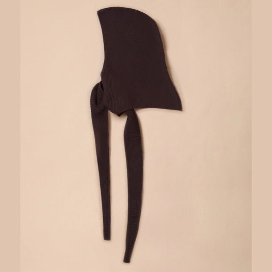 Merino Wool Hood in Brown