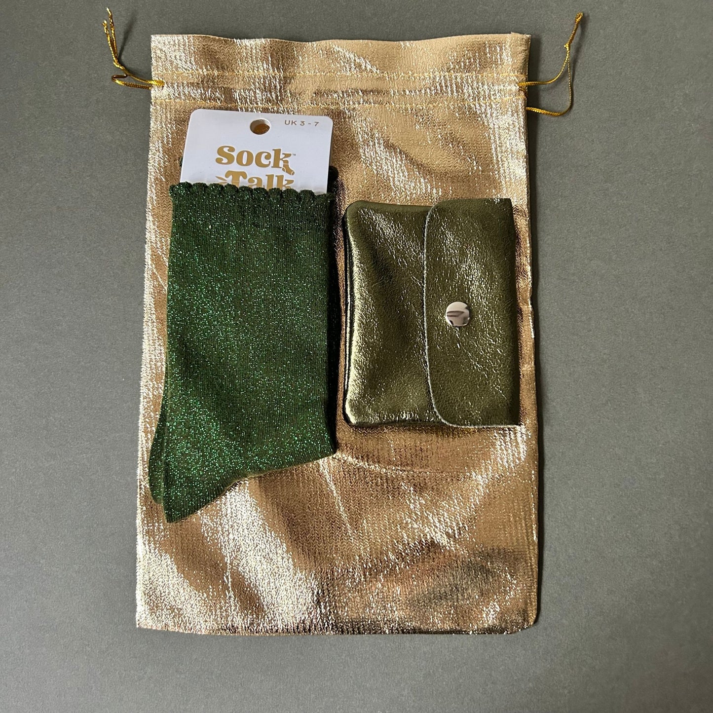 Metallic Sock & Leather Purse Gift Sets