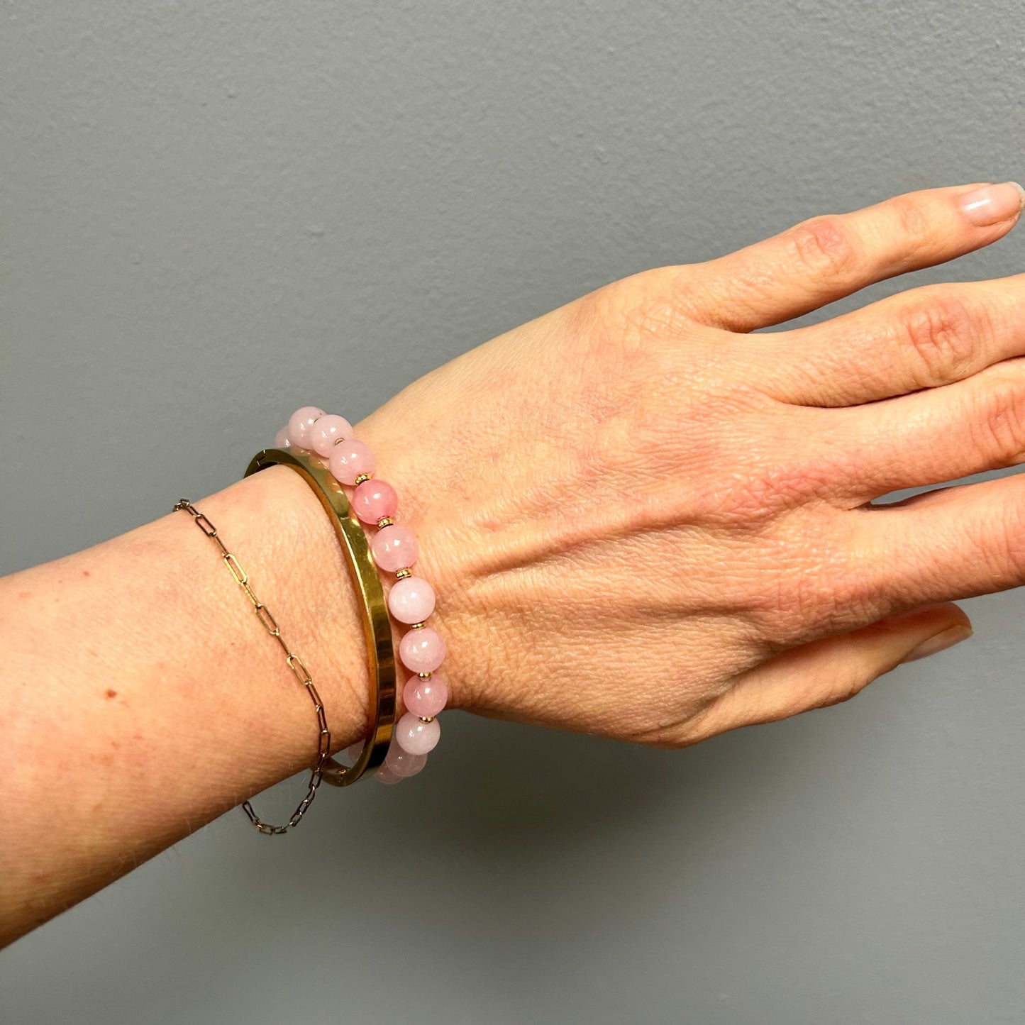Rose Quartz Stone Bracelet