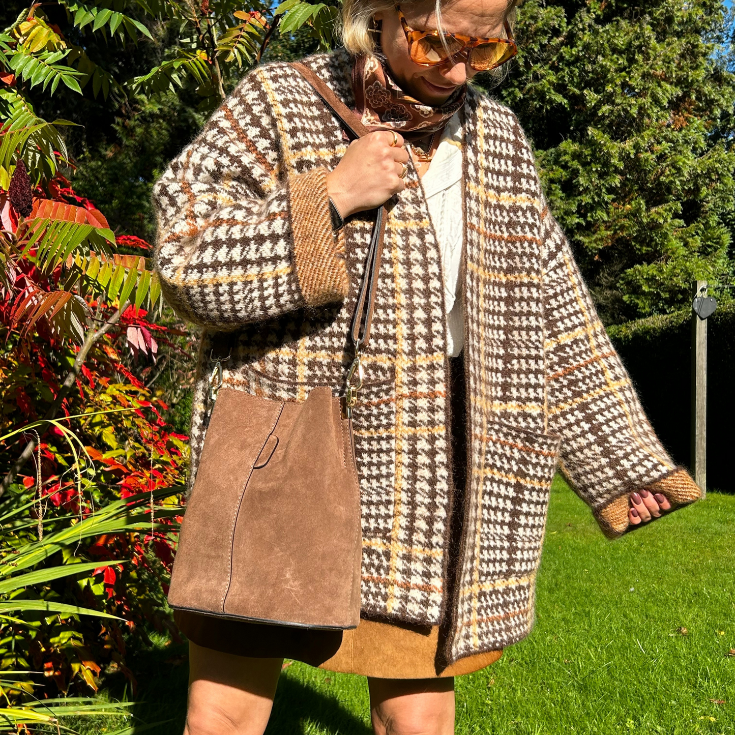 Suede Bucket Bag