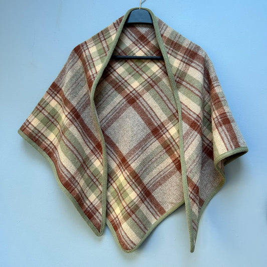 Checked Woollen Triangular Scarf