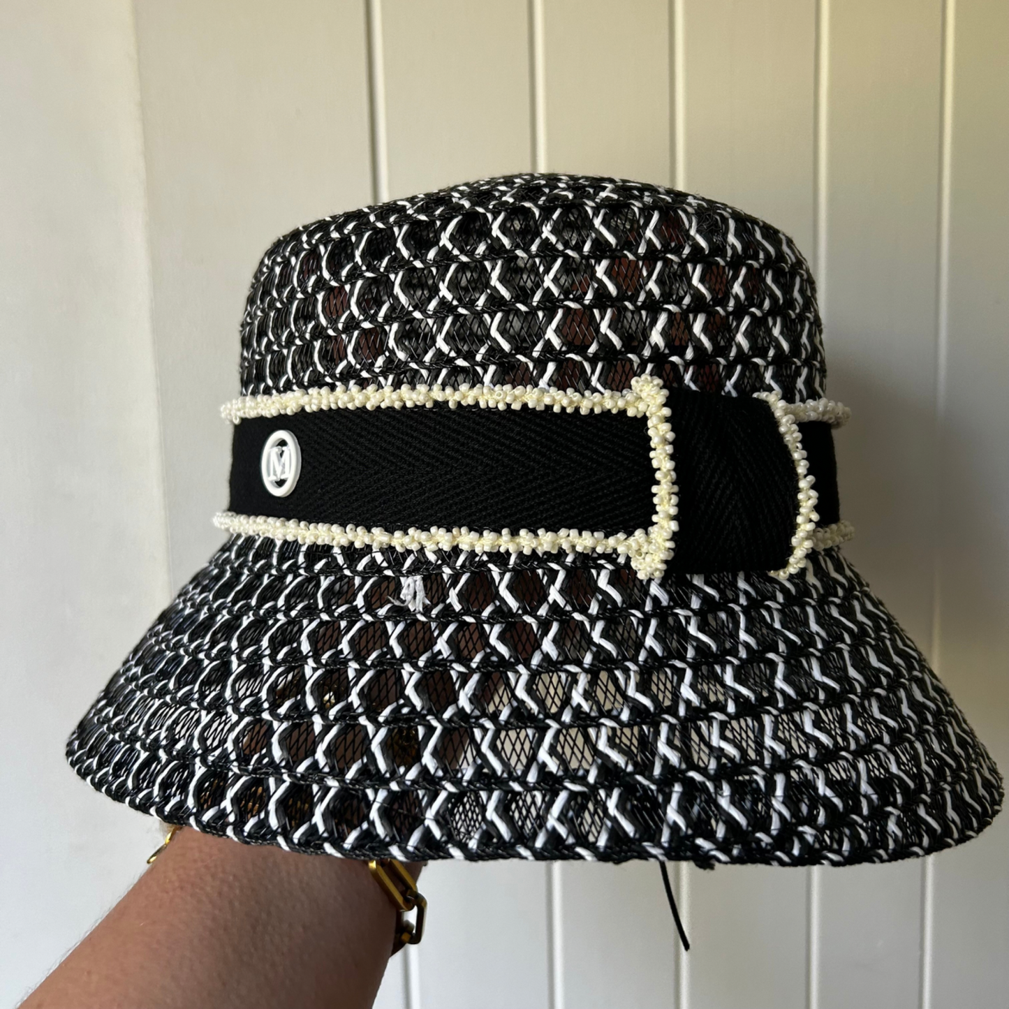 Monochrome Woven Bucket Hat