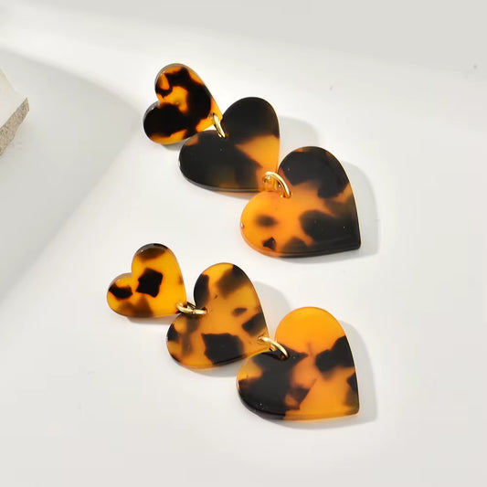 Heart Tortoiseshell earrings