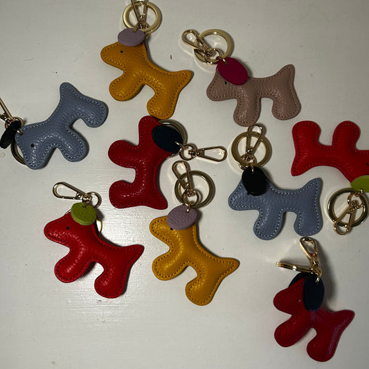 Dog Leather Bag Charms