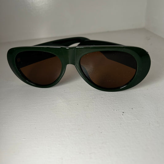 Green retro aviators