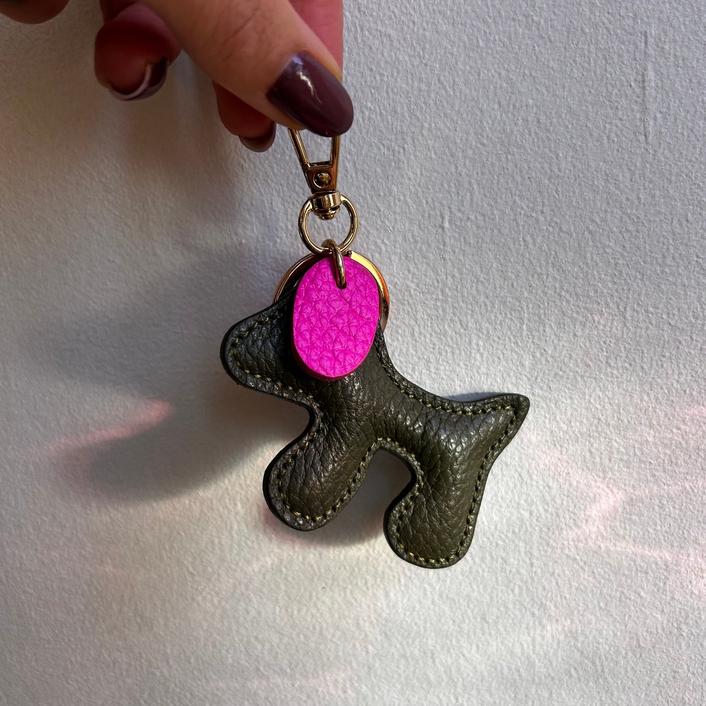 Dog Leather Bag Charms