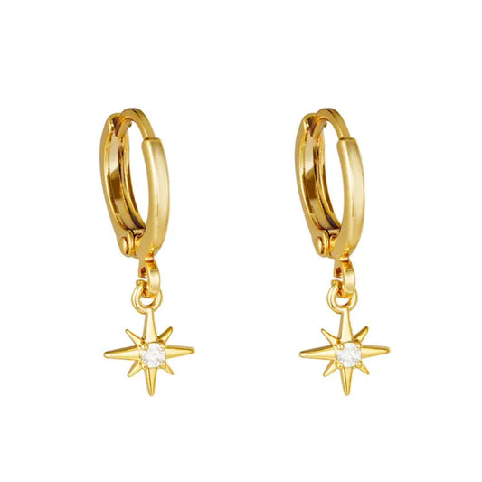 Star Hoop Earrings
