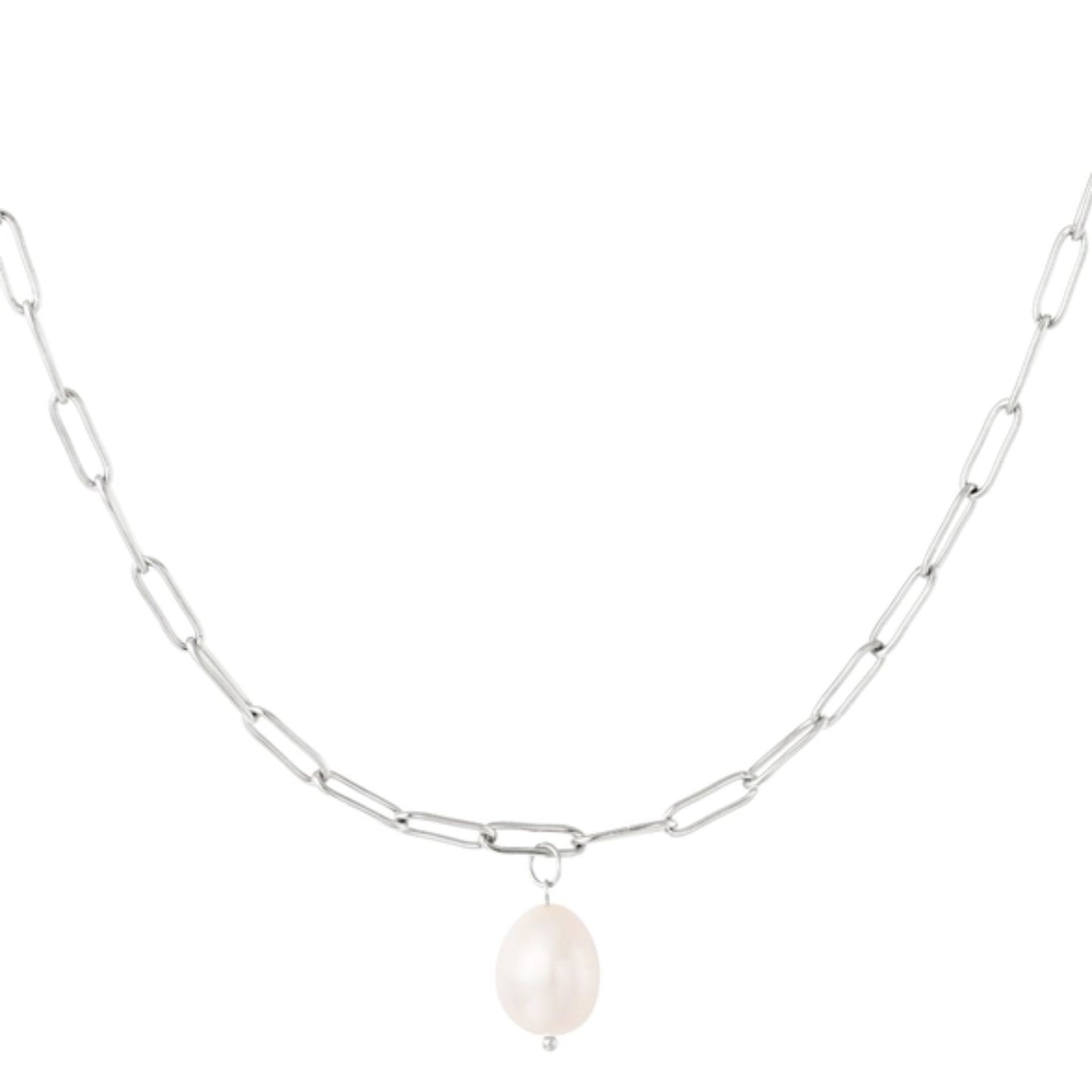 Silver Chain with Freshwater Pearl