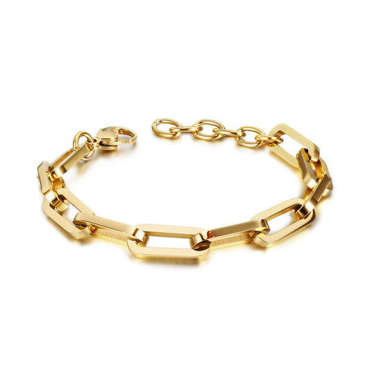 Chunky Paperclip Gold Bracelet