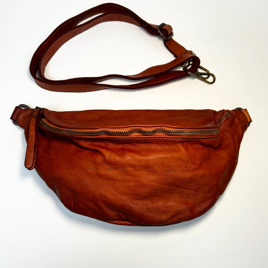 The Large Washed Leather BumBag / Sling Bag