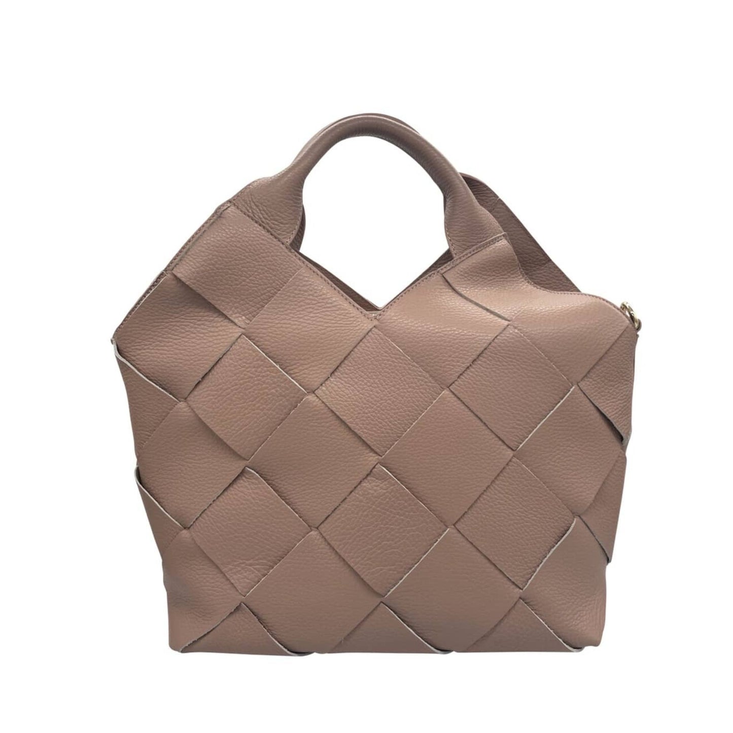 The Woven Leather Basket Tote