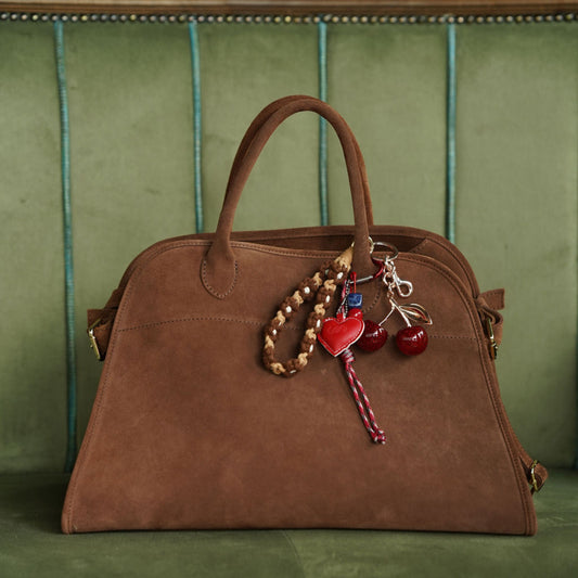 Large Brown Suede Doctors Bag