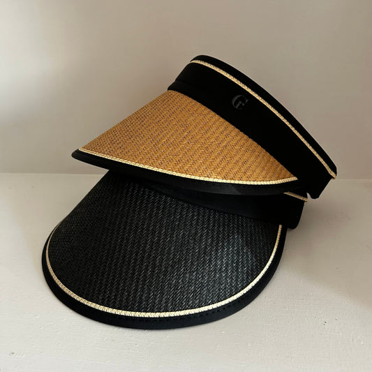 Raffia Stripe Sun Visor