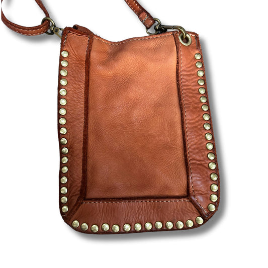 Studded Washed Leather Mobile Phone bag