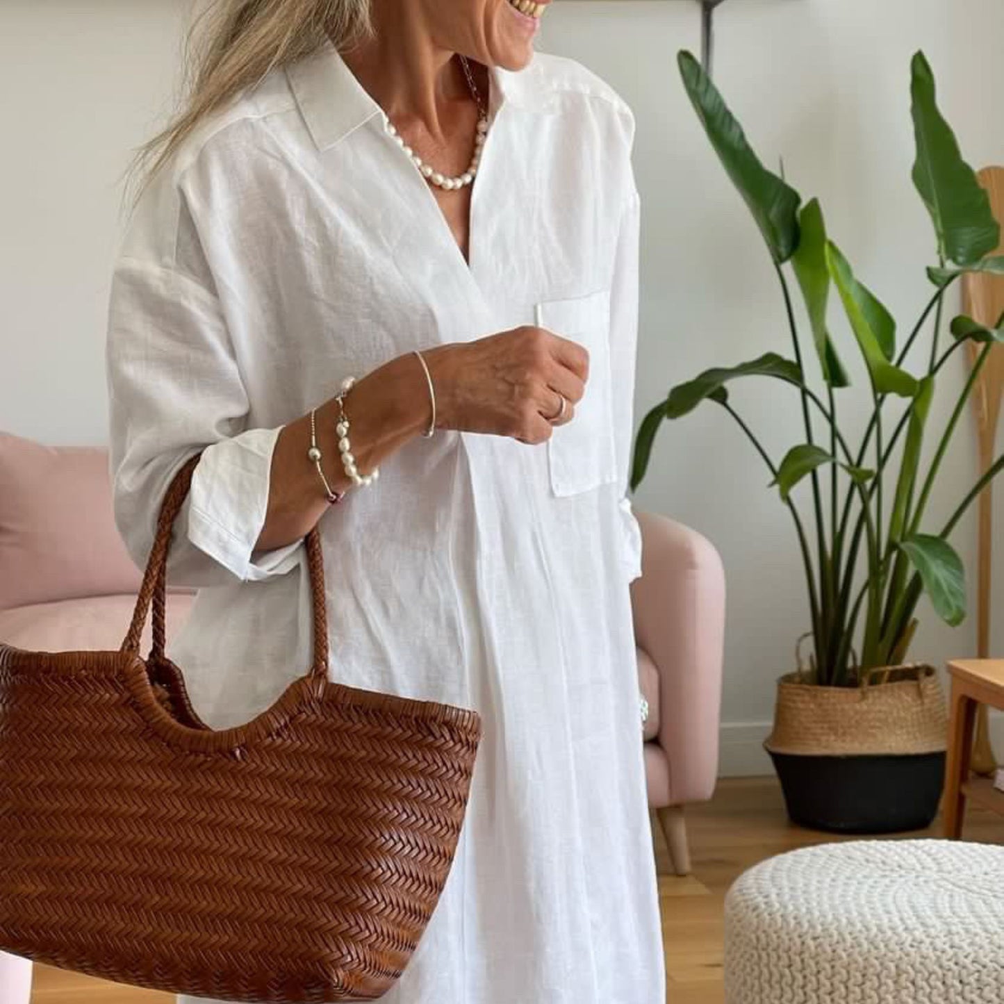 The Woven Leather Basket