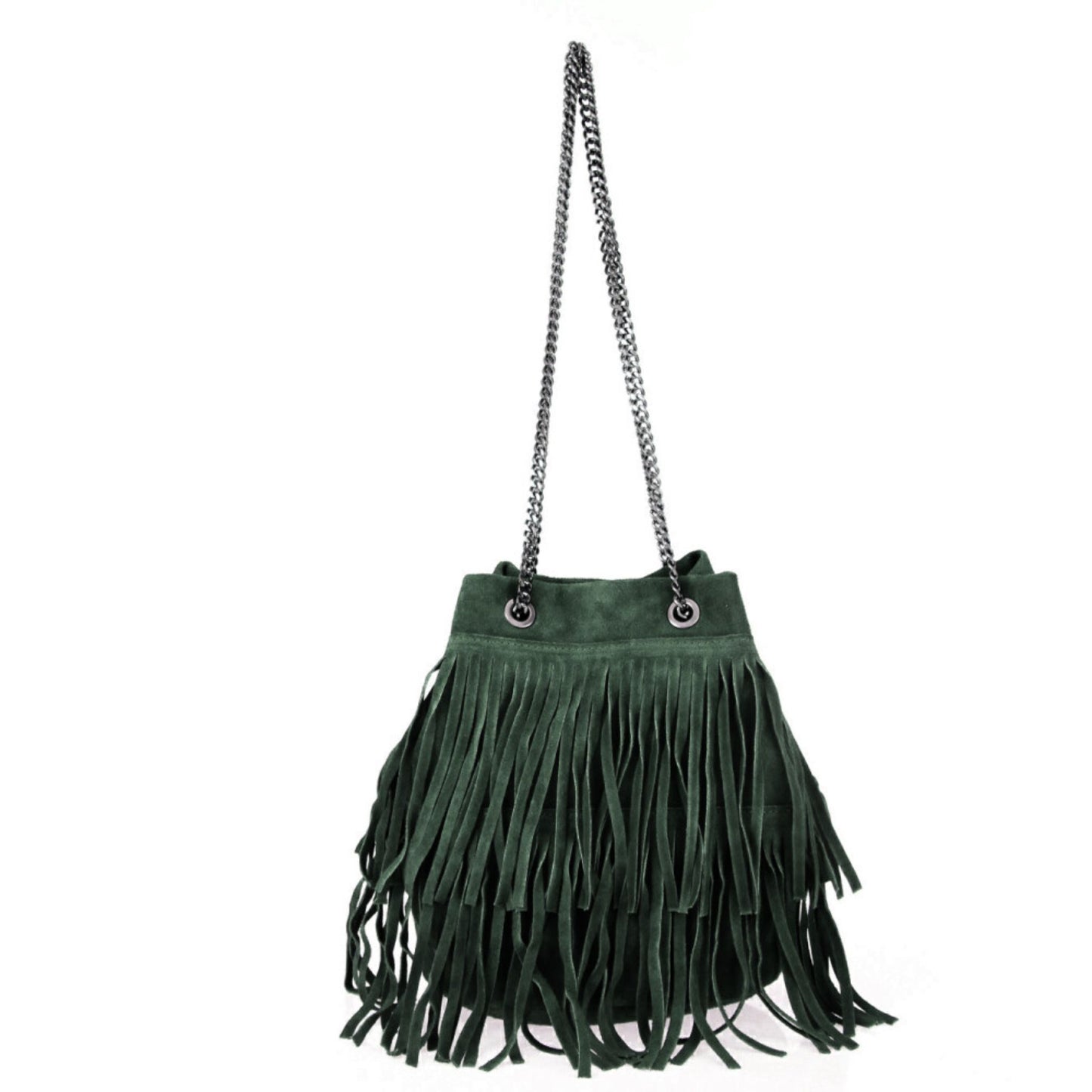 The Small Fringed Suede Bag