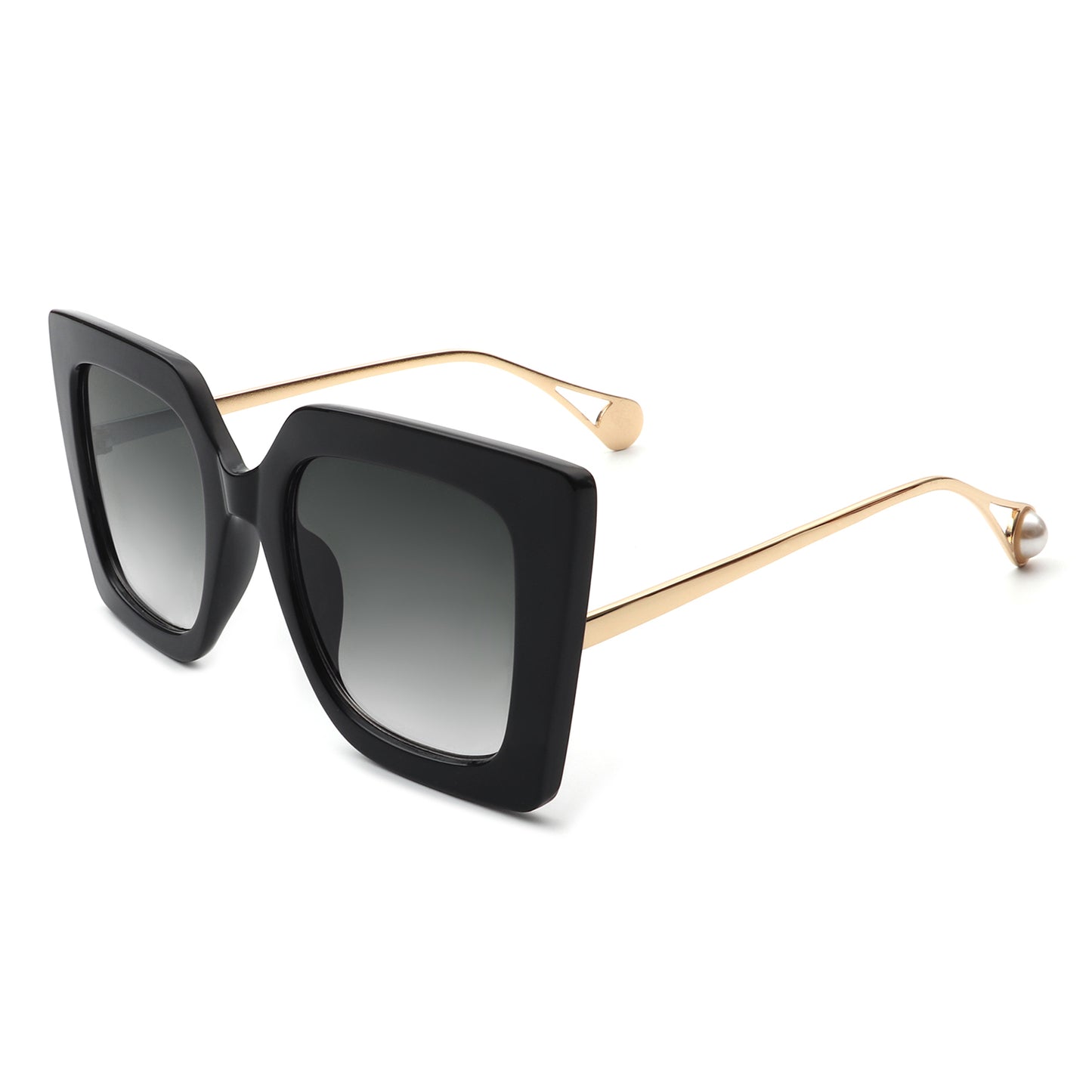 Oversized Cat Eye Ladies Sunglasses with Pearl Detail