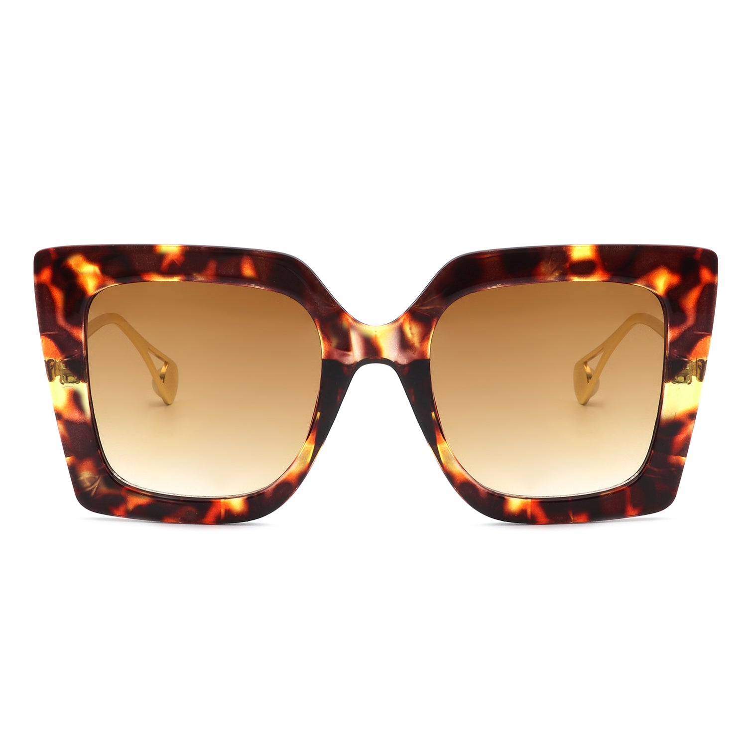 Tortoise shell oversized cat eye sunglasses