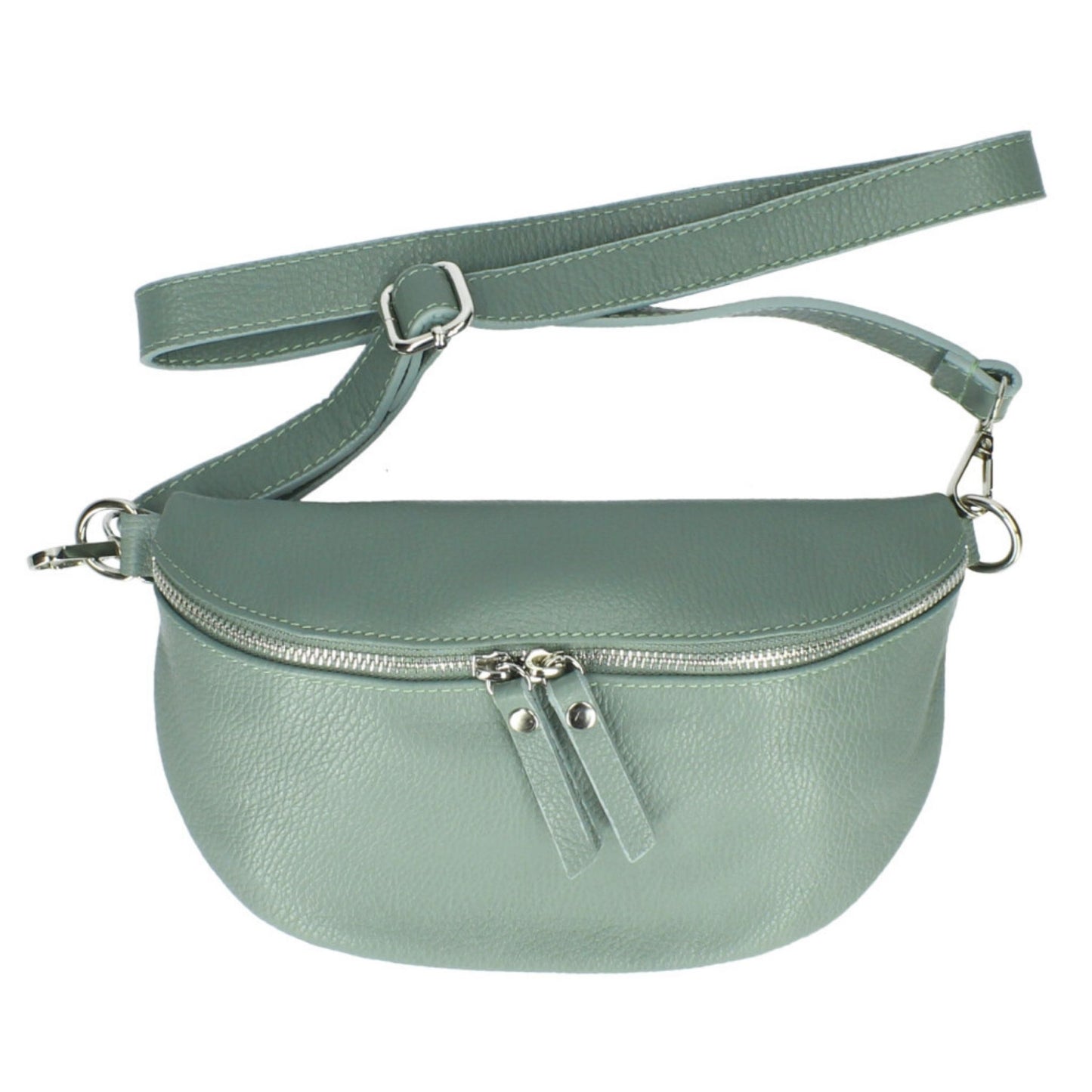 Mint leather bumbag