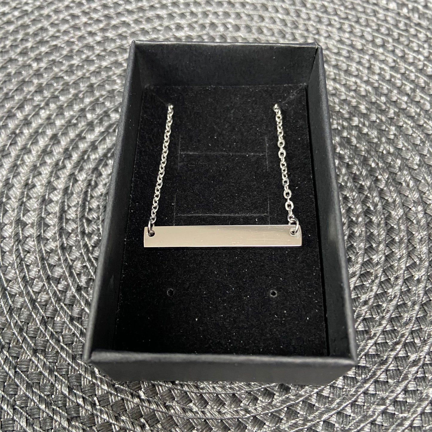 Silver Bar Necklace (plain or engraved)