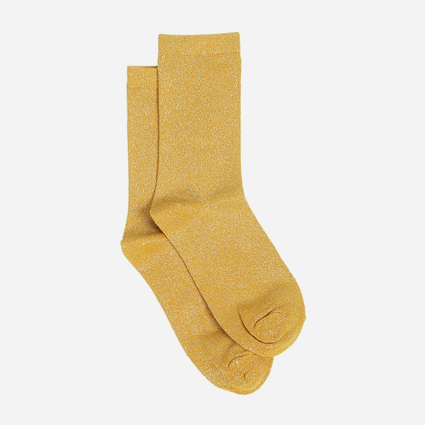 mustard sparkly socks
