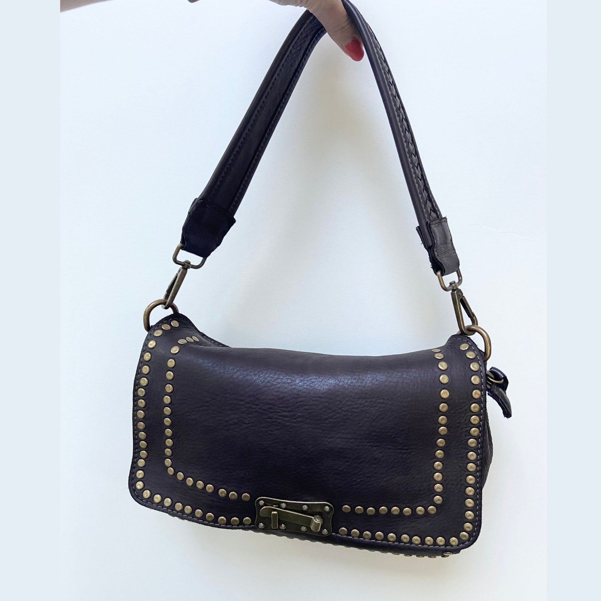 Bolongaro Trevor studded leather purse in black | ASOS