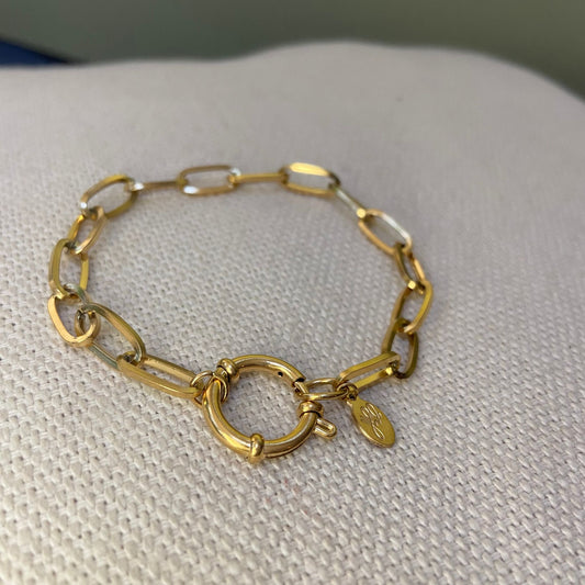 Springring Gold Chain Bracelet