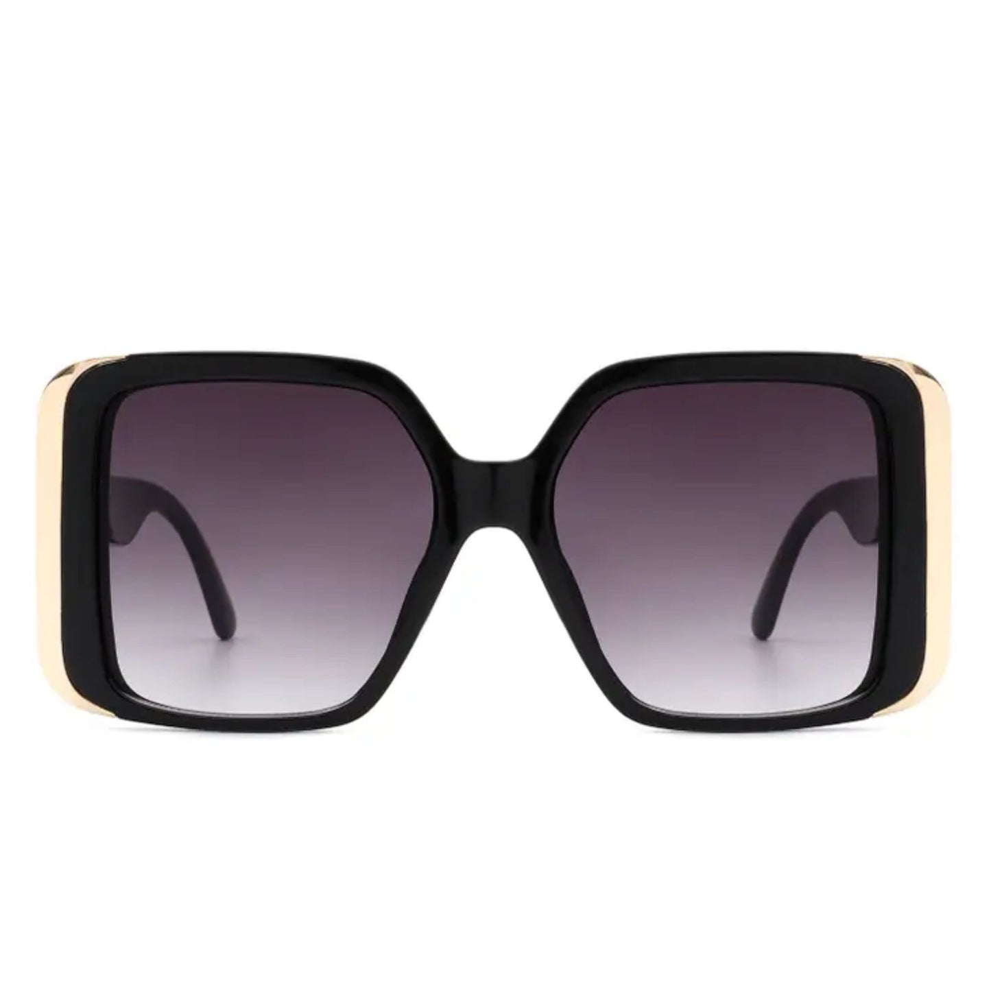 Oversized Gold Detail Sunglasses