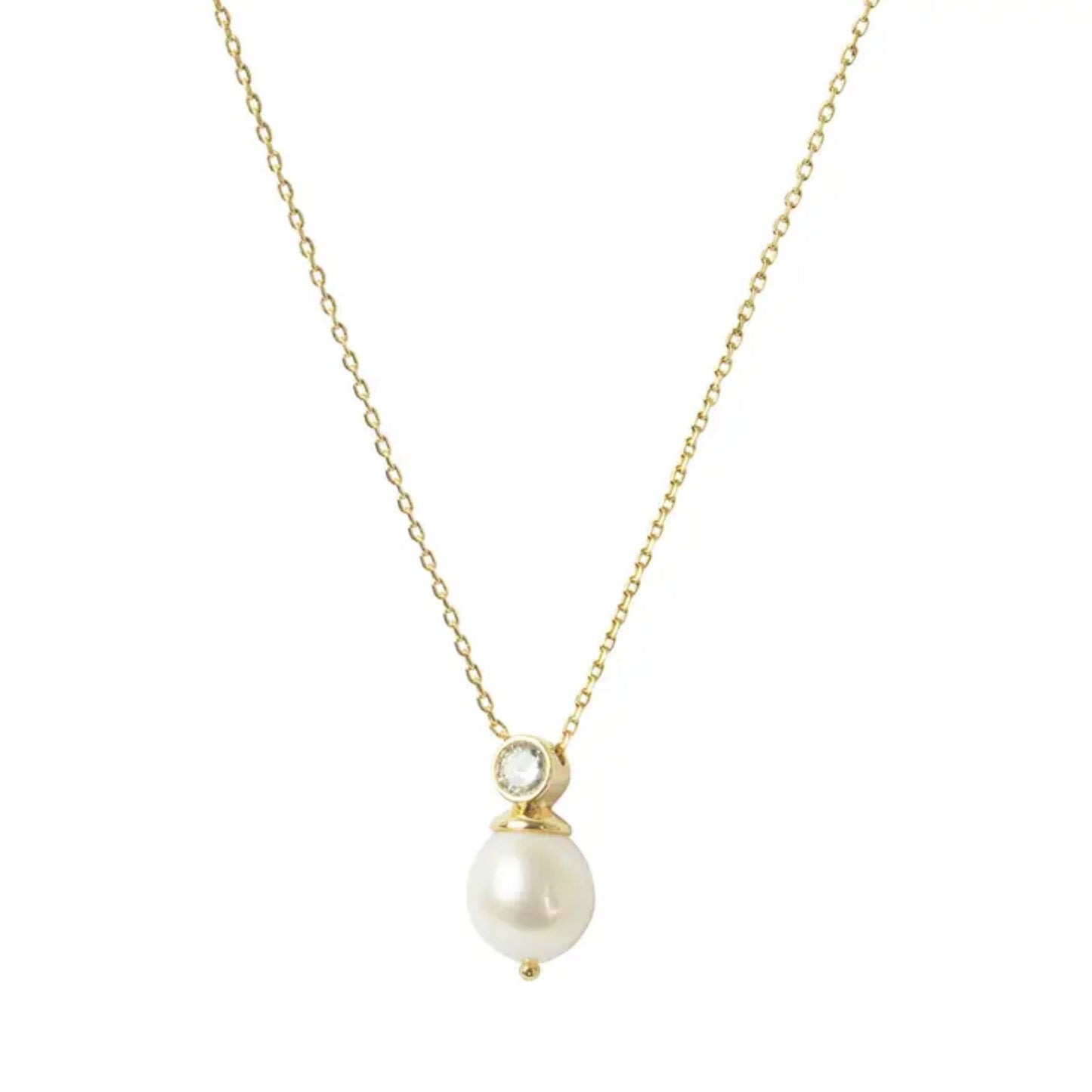 Gold Chain with Cultured Pearl