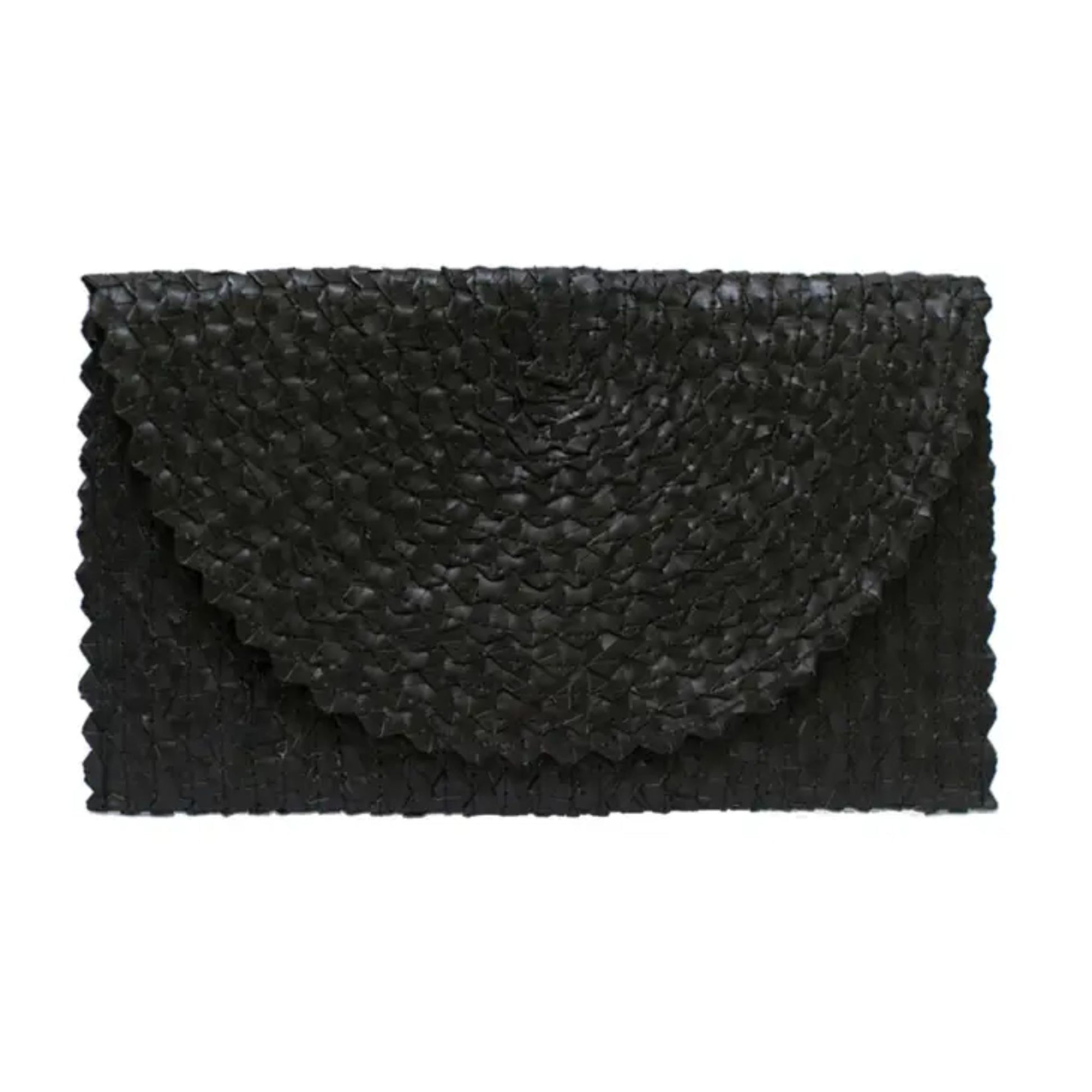 Scott-Samuel Raffia Clutch Bag front view