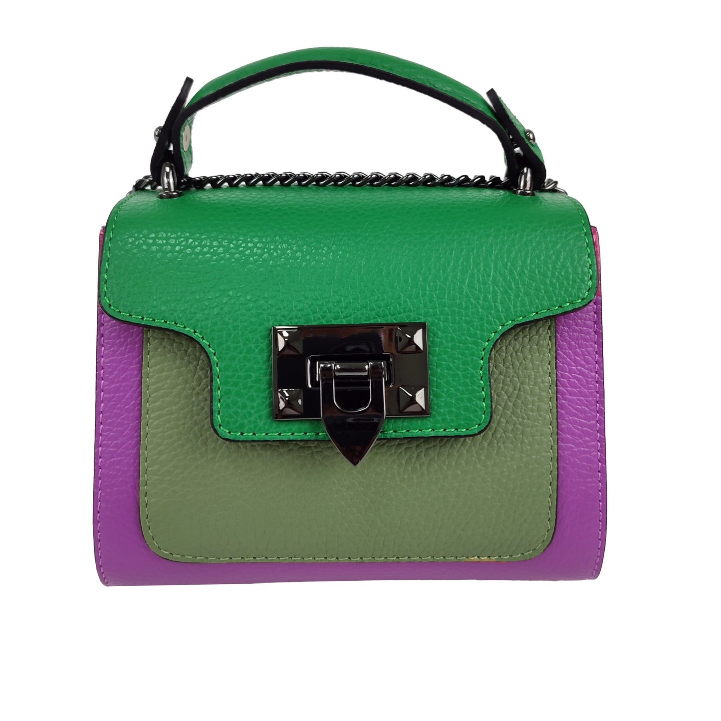 The Colour Block Leather handheld bag