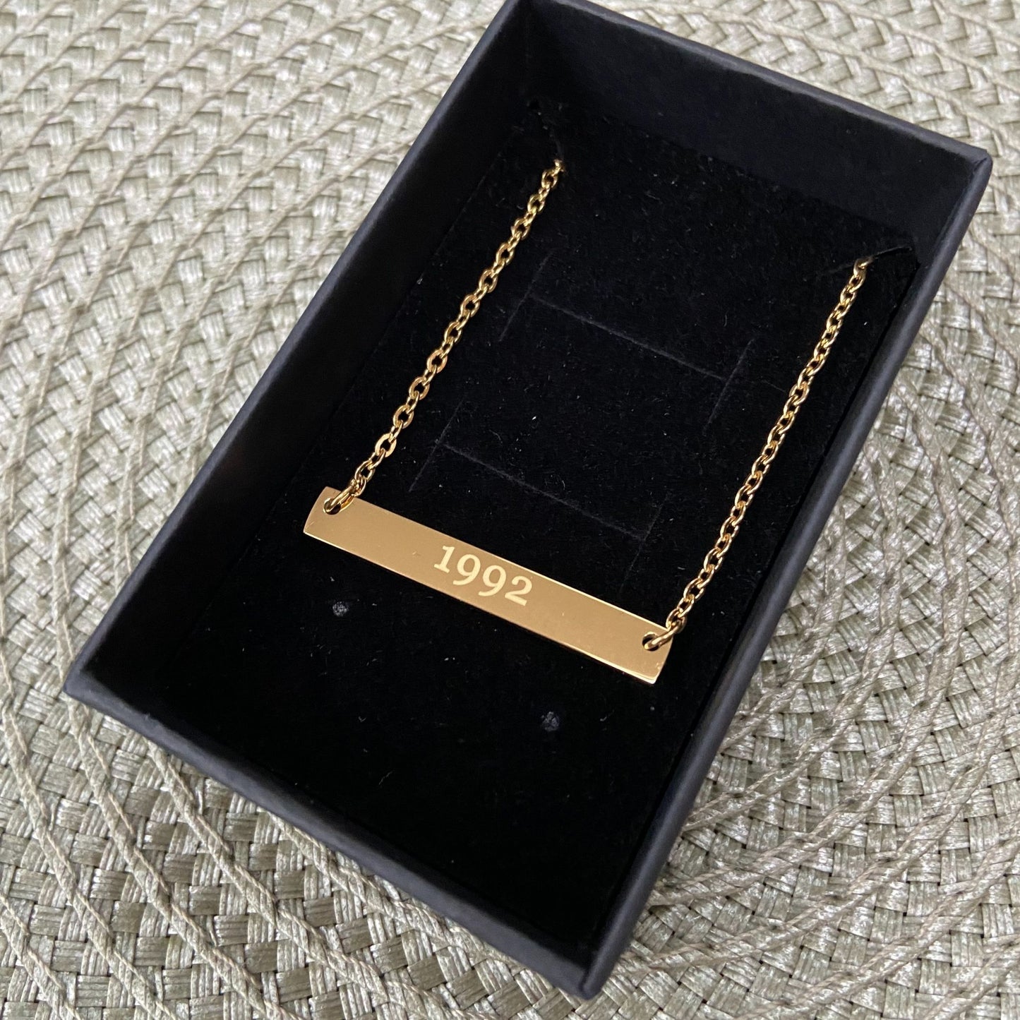 Gold Bar Necklace (plain or engraved)