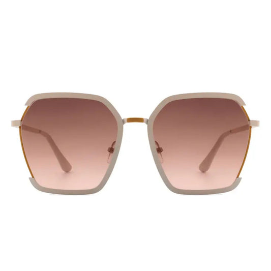 Oversized Half Frame Sunglasses