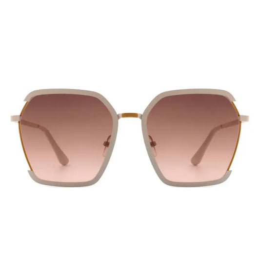 Oversized Half Frame Sunglasses