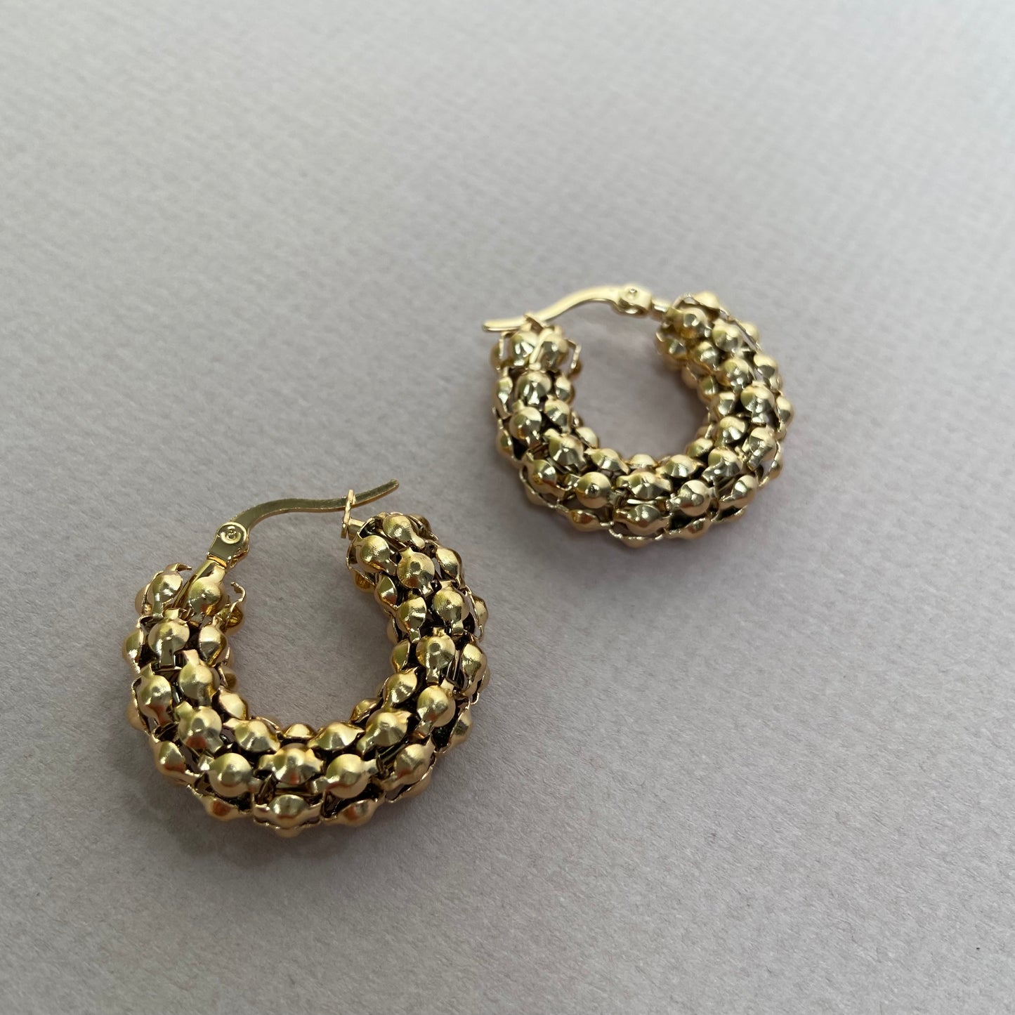 Gold Chunky Party Hoop Earrings