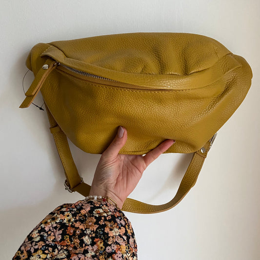 Large Leather Bumbag  (Clearance colours)