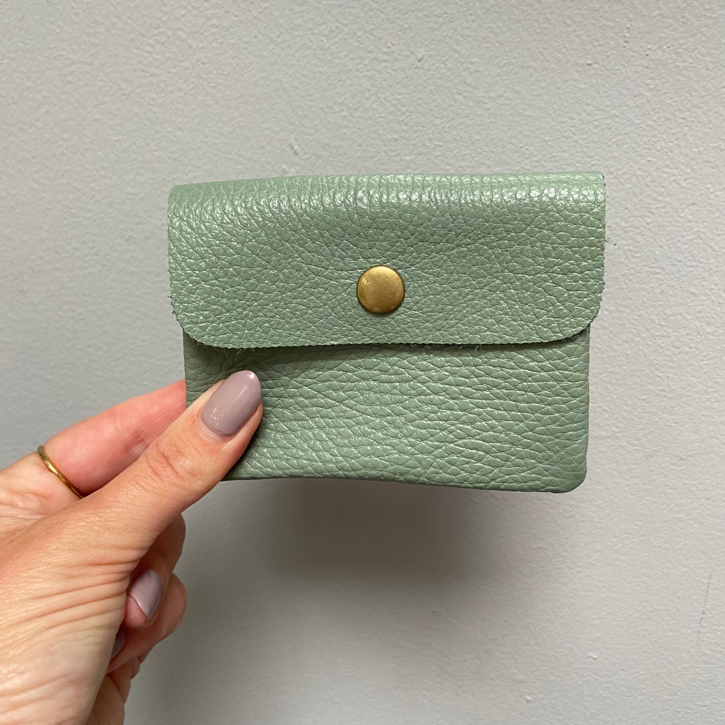 mint leather purse