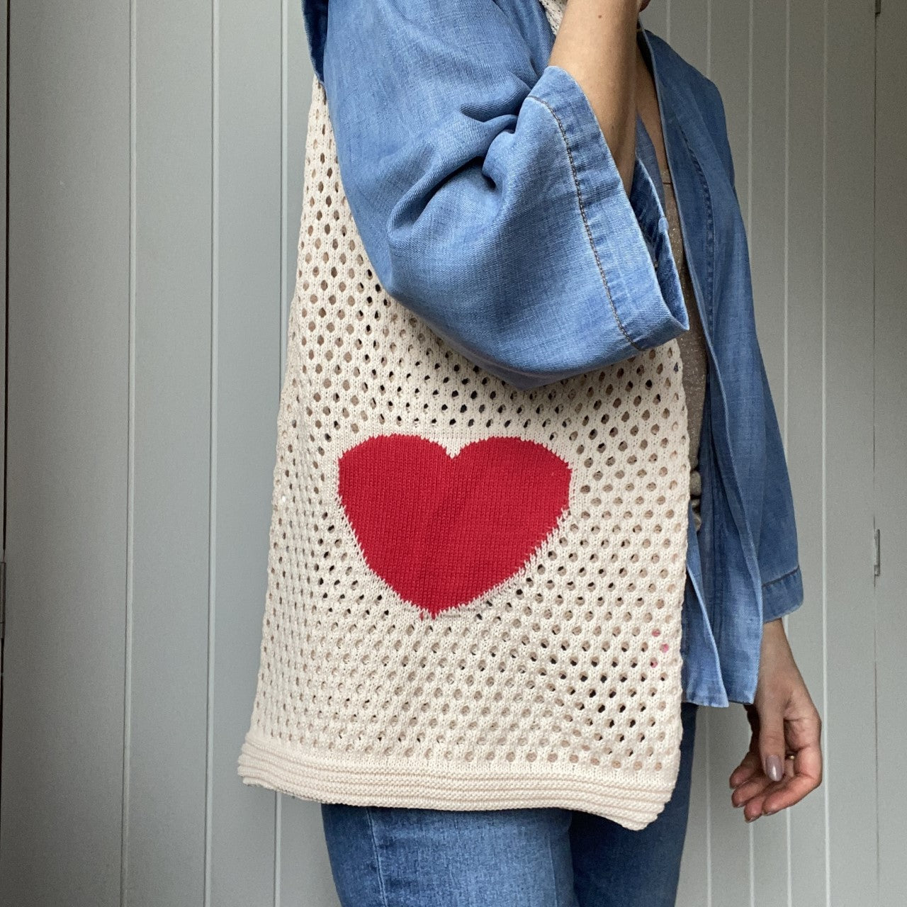 Crochet Heart Shoppers
