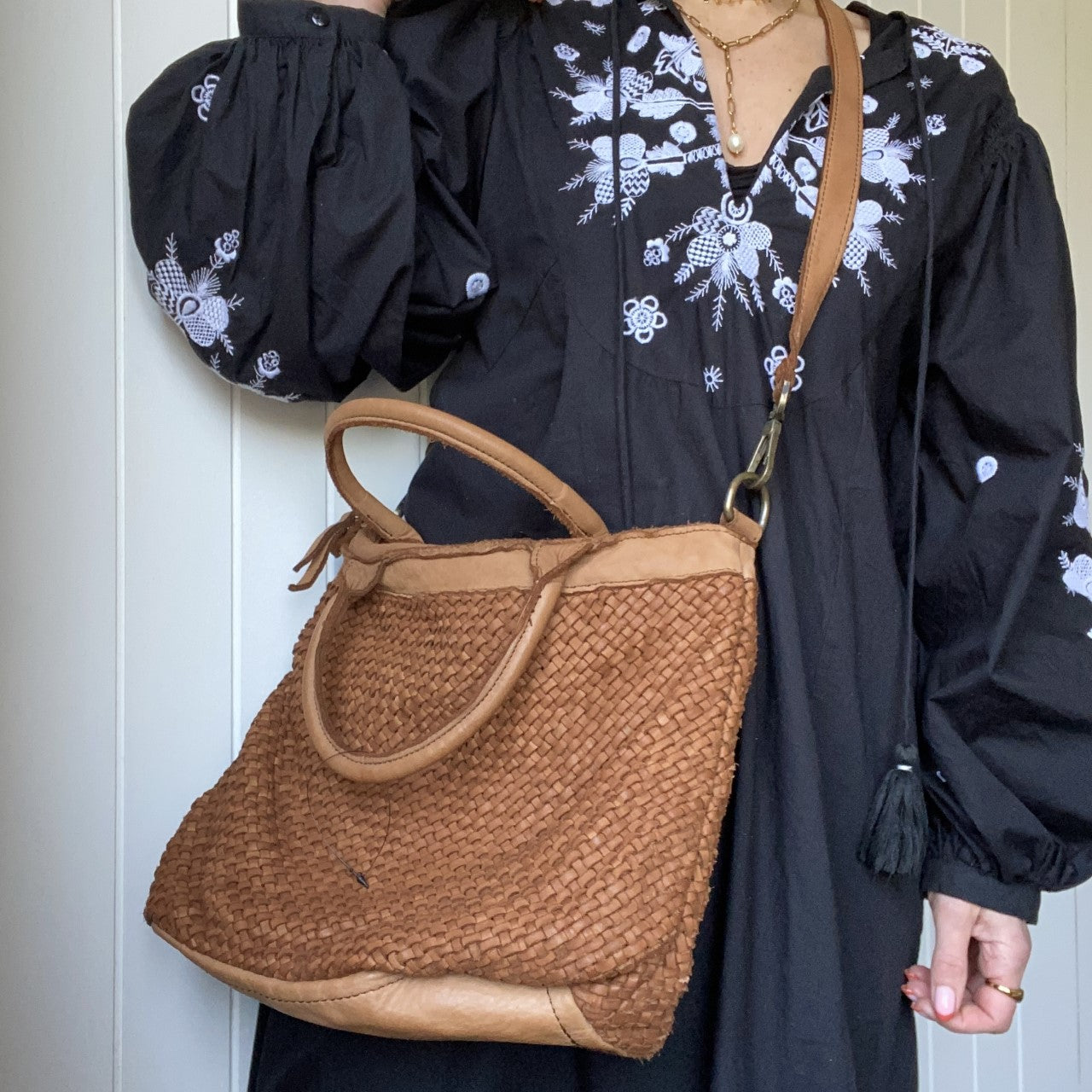 The Woven Leather Tote Bag